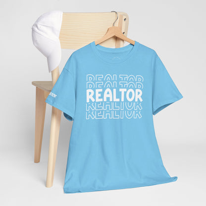 REALTOR Stacked Tee – Loud. Proud. On Repeat. 🔁🏡