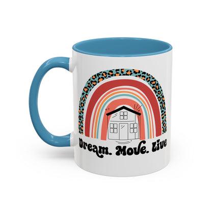 Dream Move Live Realtor Accent Coffee Mug (11, 15oz)