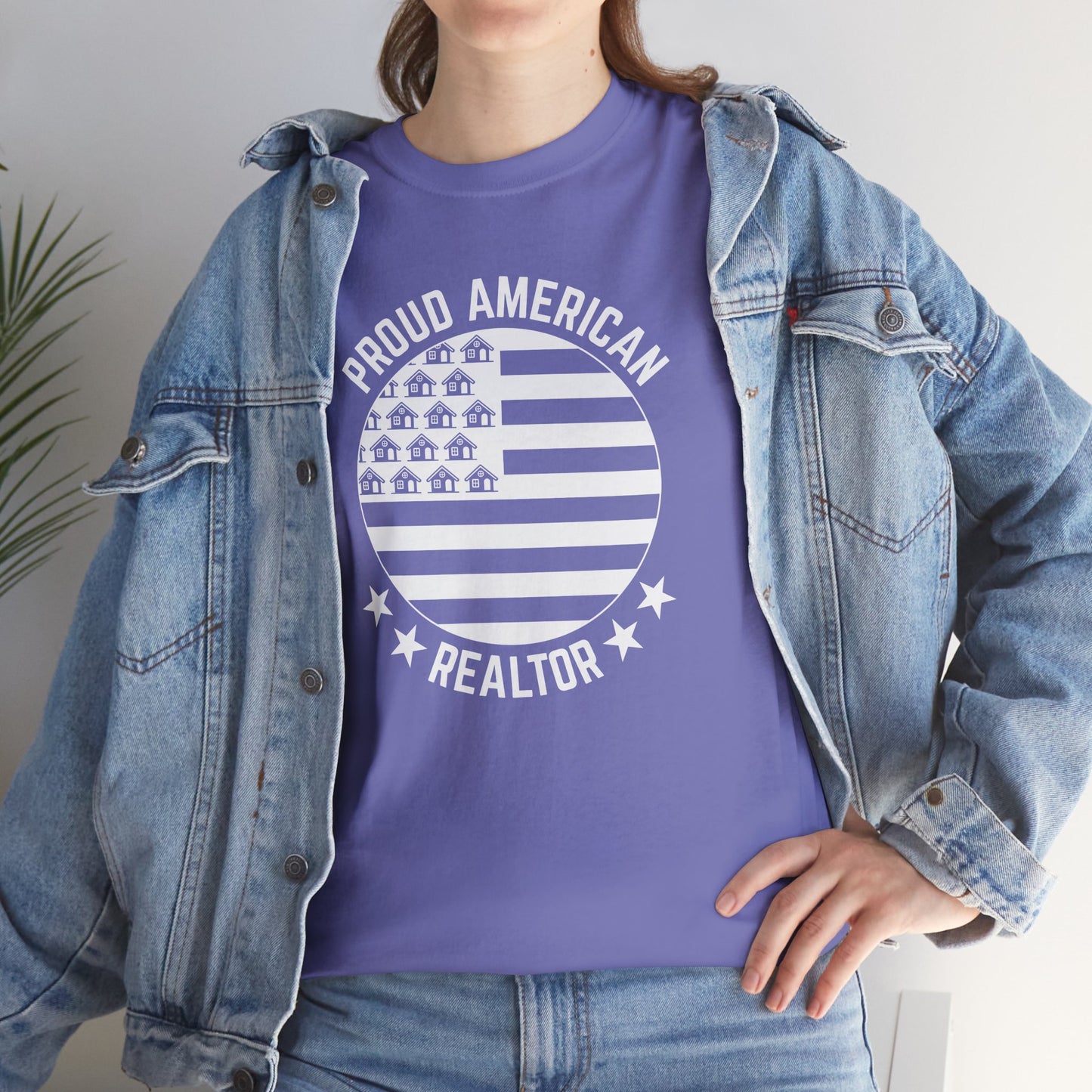 Proud American Realtor Tee – Stars, Stripes & Sold Signs