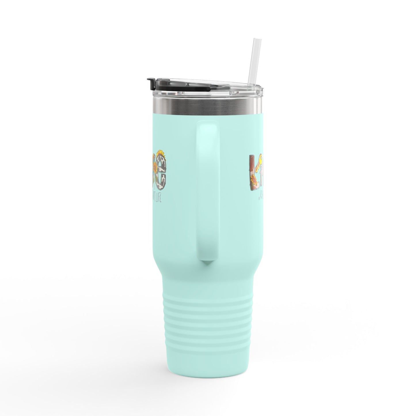LOVE #RealEstateLife Tumbler – 40 oz Stainless Steel Mug with Colorful Realtor Design