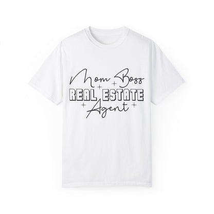 Mom Boss Real Estate Realtor Women Garment-Dyed T-shirt