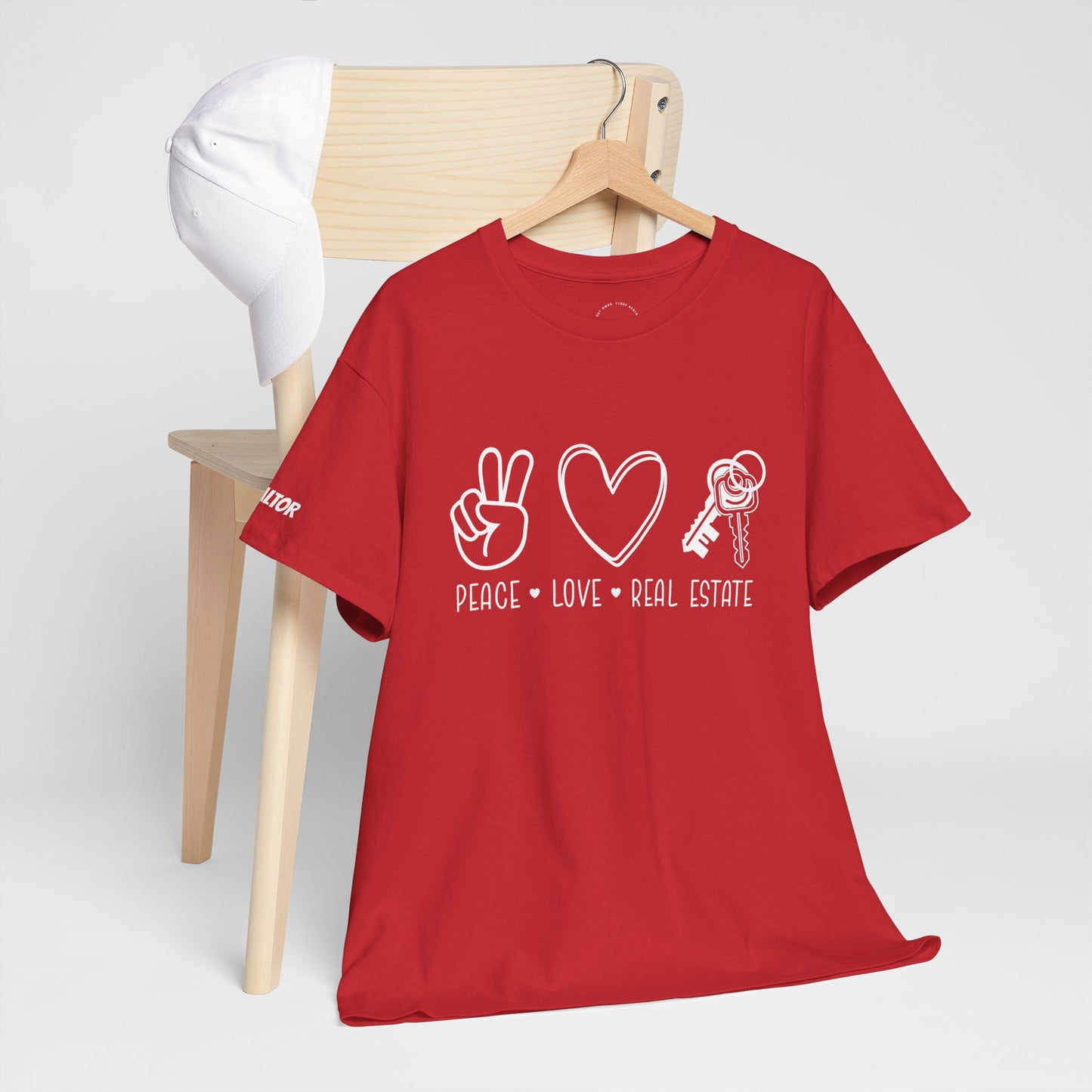 Peace • Love • Real Estate Tee – Keys, Calm & Closing Vibes ✌️❤️🔑