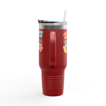 Colorful Floral Realtor 40oz Tumbler – Real Estate with a Pop of Personality 🌼☕💪