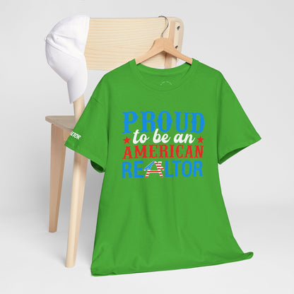 Proud to Be an American Realtor Tee – Bold, Brave & Built to Sell 🏡⭐