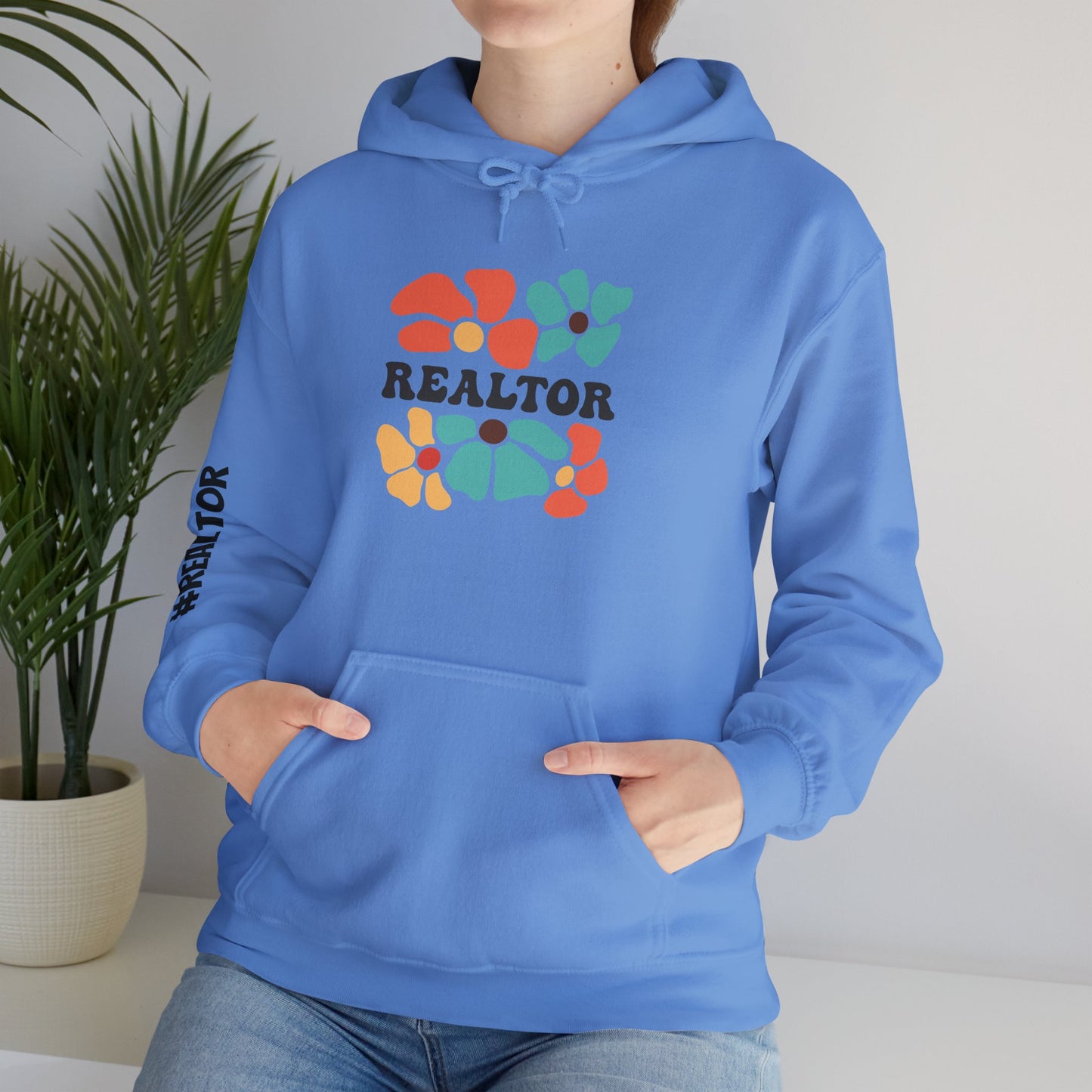 🌸 Floral REALTOR Hoodie – Bold, Bright, and Ready to Close