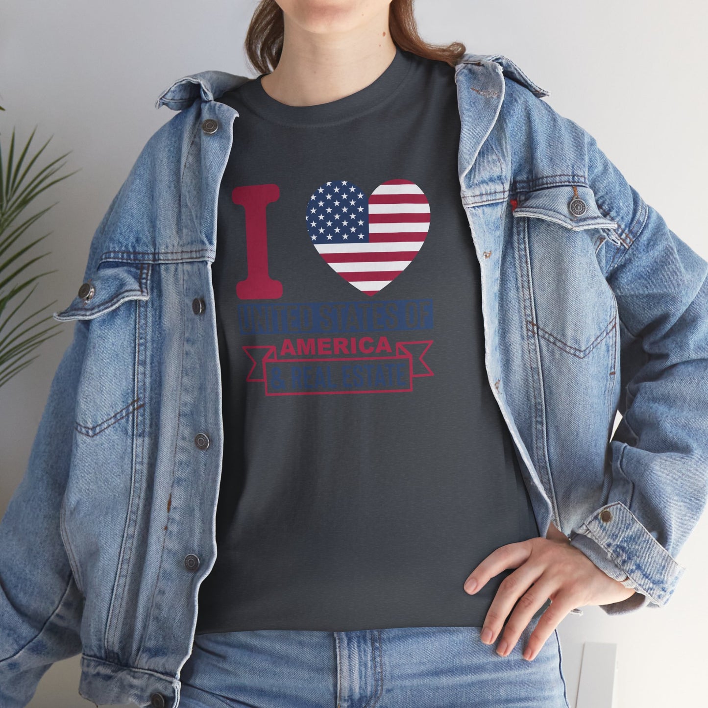I ❤️ America & Real Estate Tee – Where Freedom Meets the Front Door 🏠