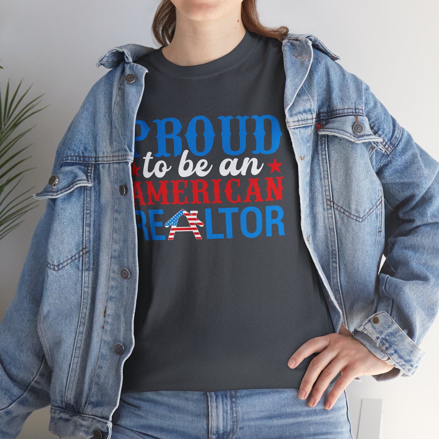 Proud to Be an American Realtor Tee – Bold, Brave & Built to Sell 🏡⭐