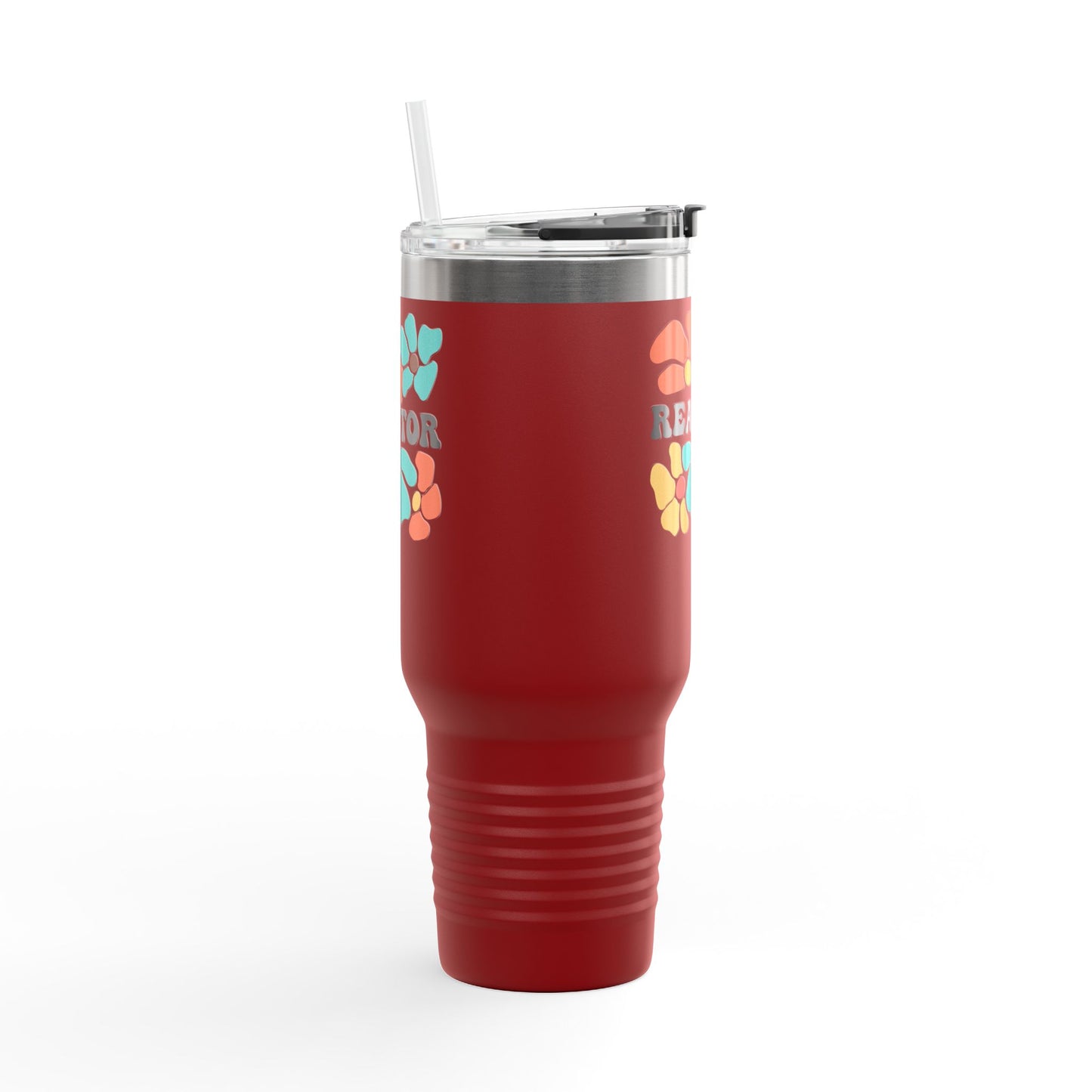 Colorful Floral Realtor 40oz Tumbler – Real Estate with a Pop of Personality 🌼☕💪