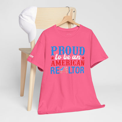 Proud to Be an American Realtor Tee – Bold, Brave & Built to Sell 🏡⭐