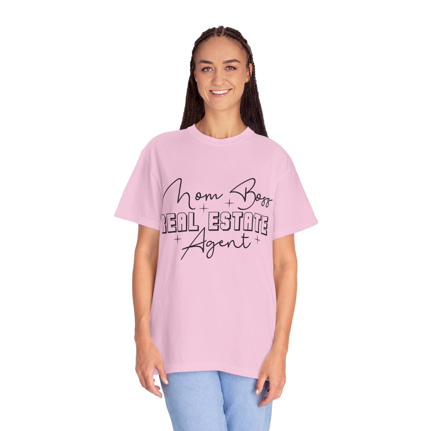 Mom Boss Real Estate Realtor Women Garment-Dyed T-shirt
