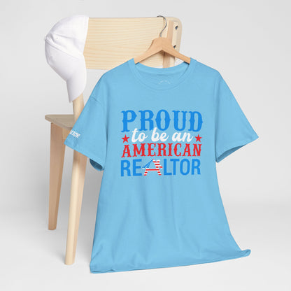 Proud to Be an American Realtor Tee – Bold, Brave & Built to Sell 🏡⭐