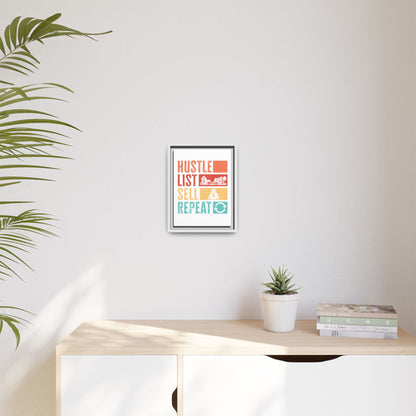📈 "Hustle, List, Sell, Repeat" Wall Art – Because Your Commission Check Needs a Reminder! 💰