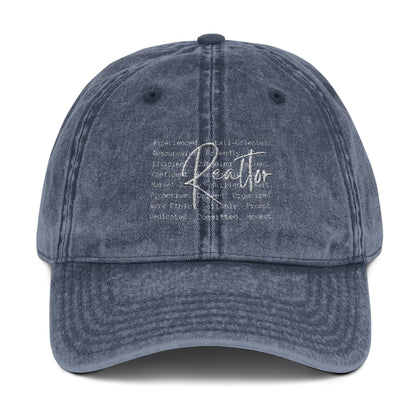 Realtor Hat – Definition of a Realtor Embroidered Vintage Cap