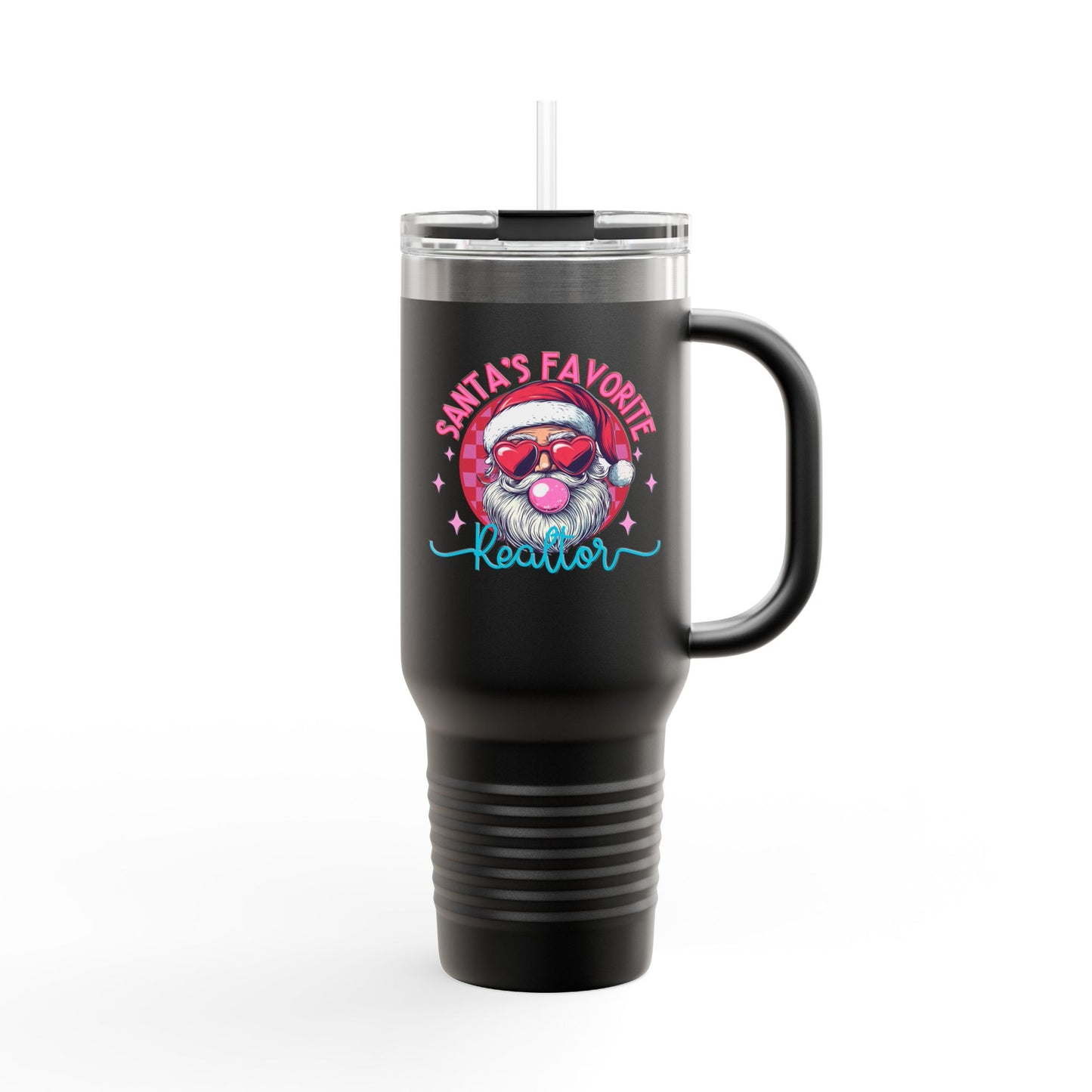 Santa’s Favorite Realtor Tumbler – 40 oz Stainless Steel Mug with Holiday Design