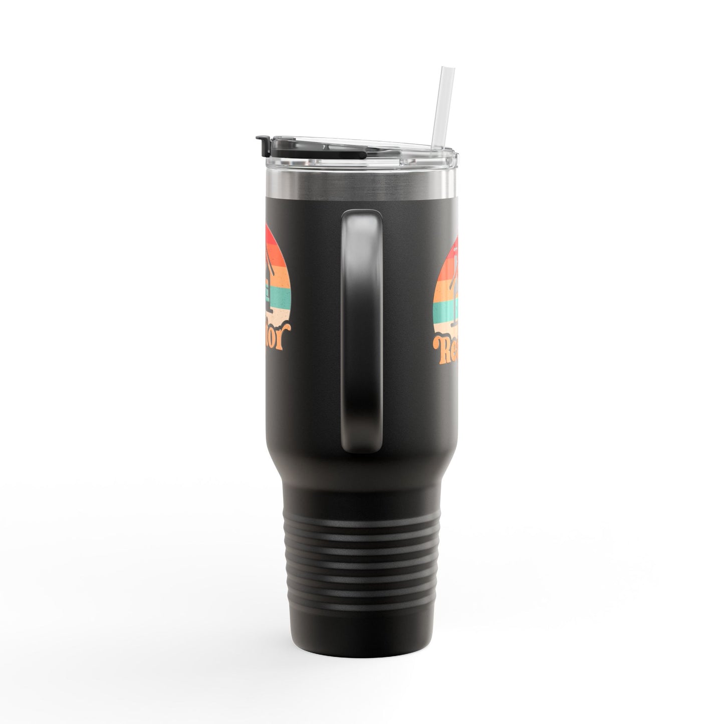 Realtor Retro Heart & Home Tumbler – 40 oz Stainless Steel Mug