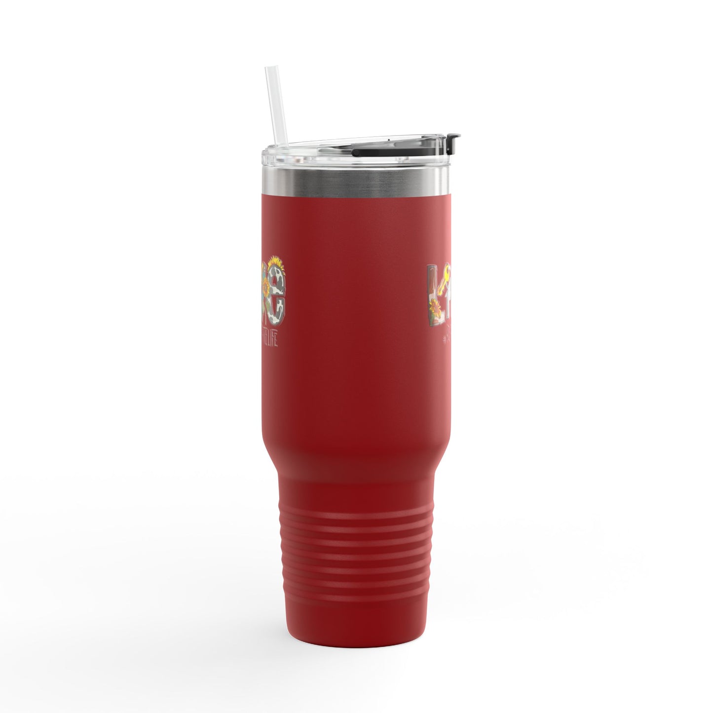 LOVE #RealEstateLife Tumbler – 40 oz Stainless Steel Mug with Colorful Realtor Design
