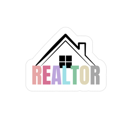 Pastel REALTOR House Sticker – Sleek, Subtle, and So You 🏠🌈