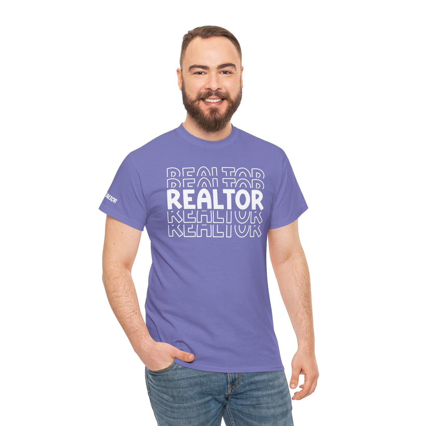 REALTOR Stacked Tee – Loud. Proud. On Repeat. 🔁🏡