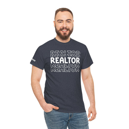REALTOR Stacked Tee – Loud. Proud. On Repeat. 🔁🏡