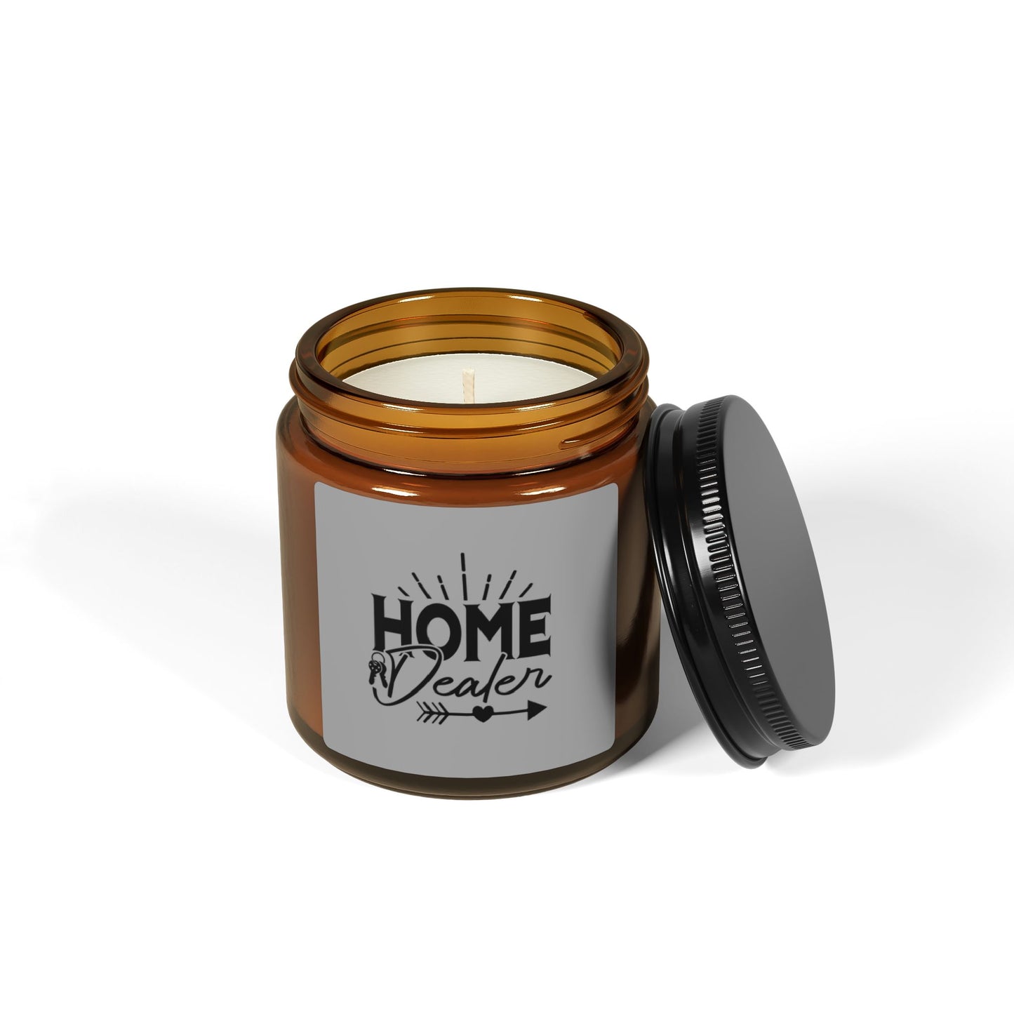Home Dealer Realtor Scented Soy Candle (Multi-Size, Amber Jar)