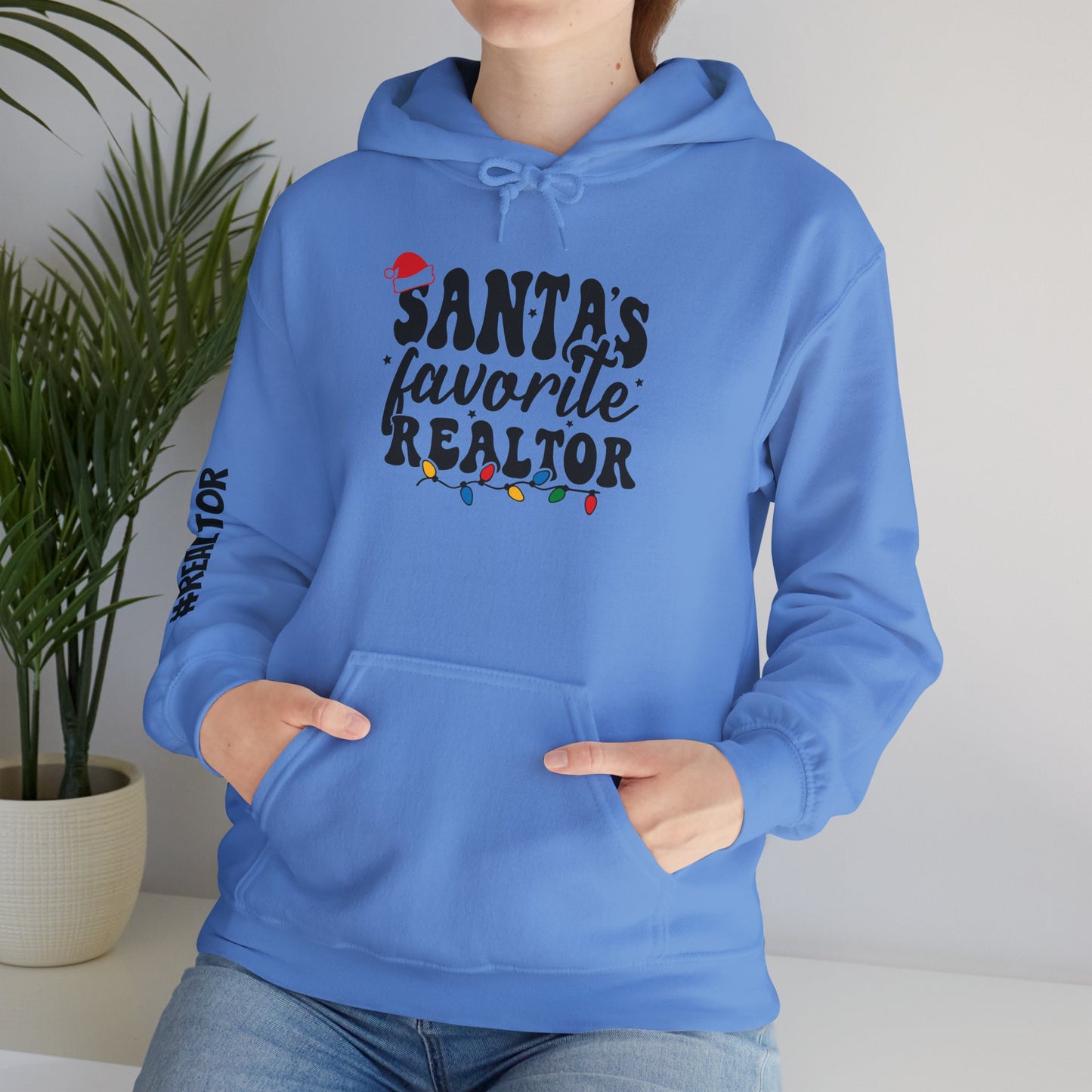 🎄 Santa’s Favorite Realtor Hoodie – Light It Up and List It!