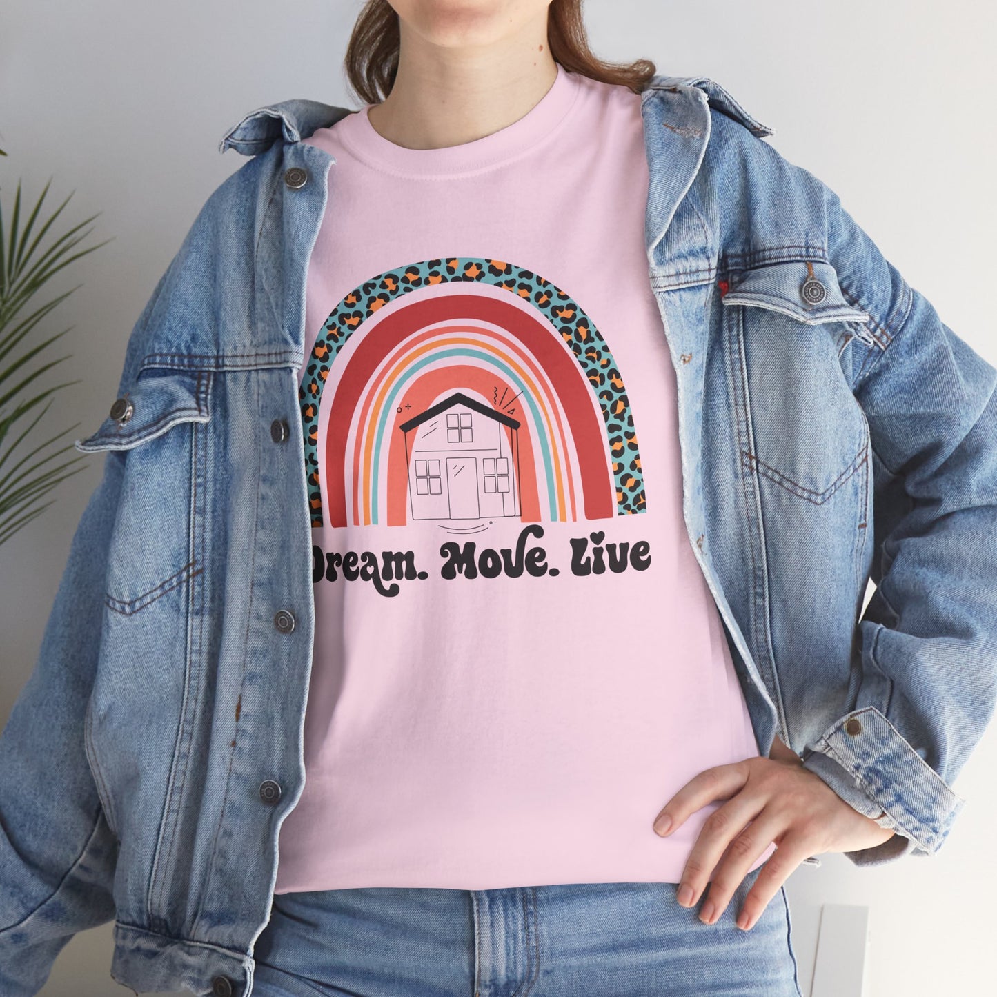 🌈 "Dream. Move. Live." Realtor Tee – Because Homeownership is the Real Pot of Gold! 🏡