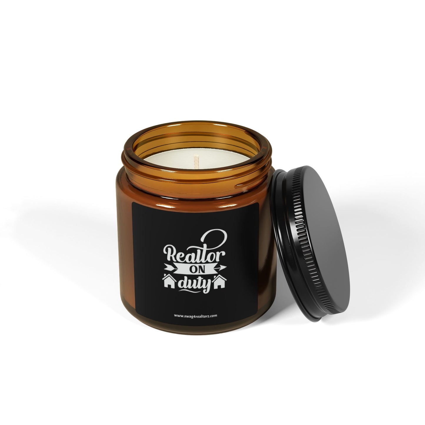 Realtor On Duty Scented Soy Candle (Multi-Size, Amber Jar)