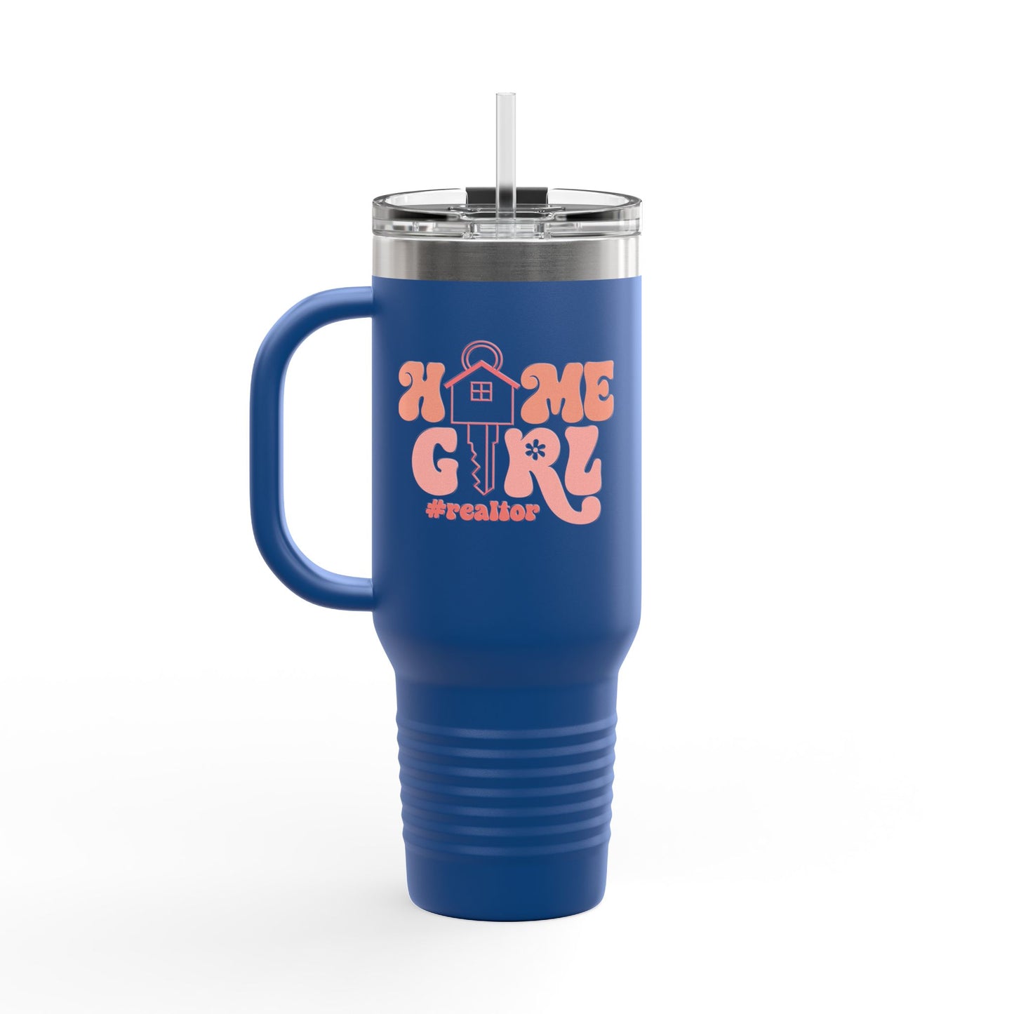 Home Girl #Realtor Tumbler – 40 oz Stainless Steel Mug with Key & Retro Font