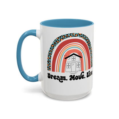 Dream Move Live Realtor Accent Coffee Mug (11, 15oz)