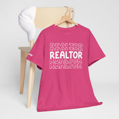 REALTOR Stacked Tee – Loud. Proud. On Repeat. 🔁🏡