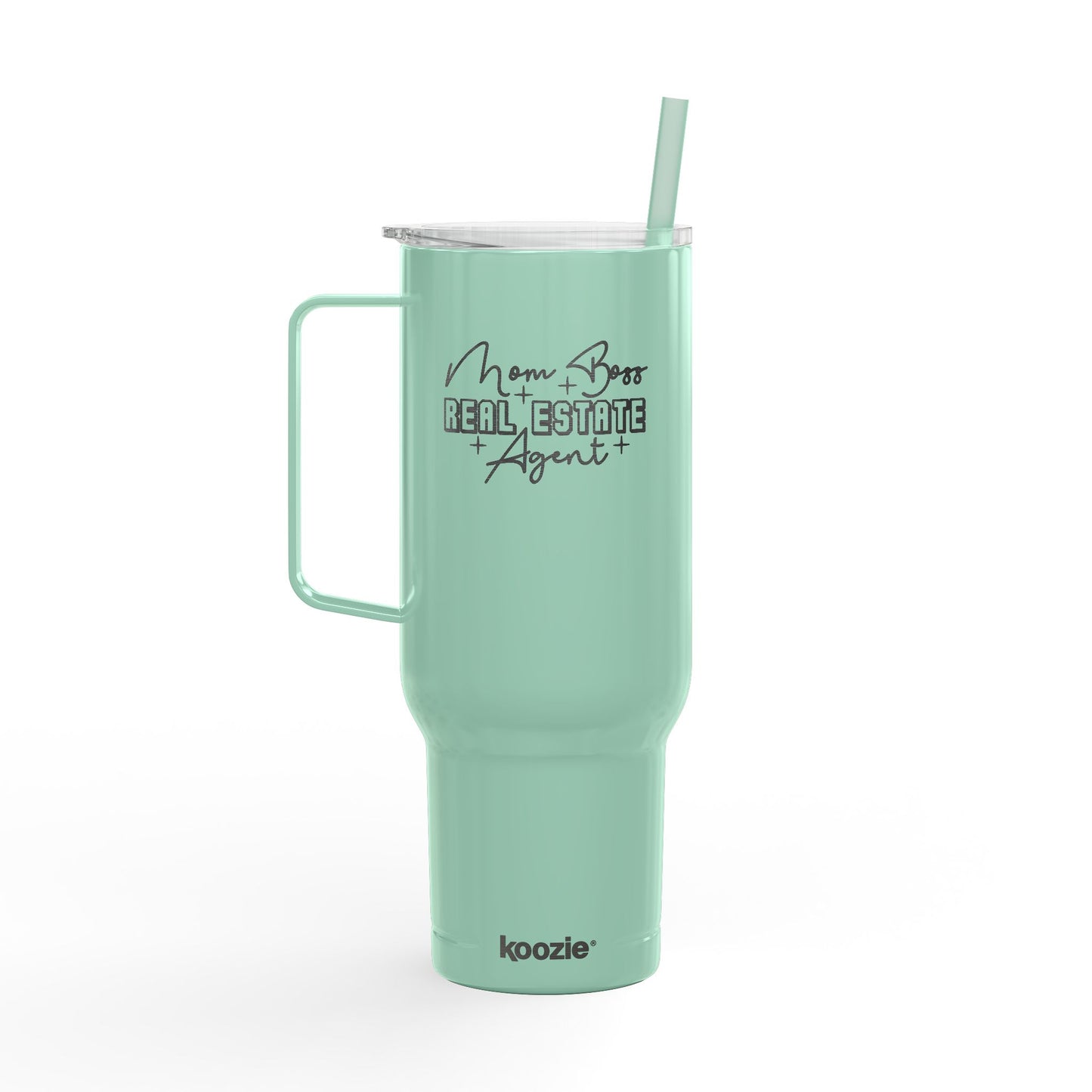Mom Boss Real Estate Agent Tumbler – 40 oz Stainless Steel Mug for Realtor Moms