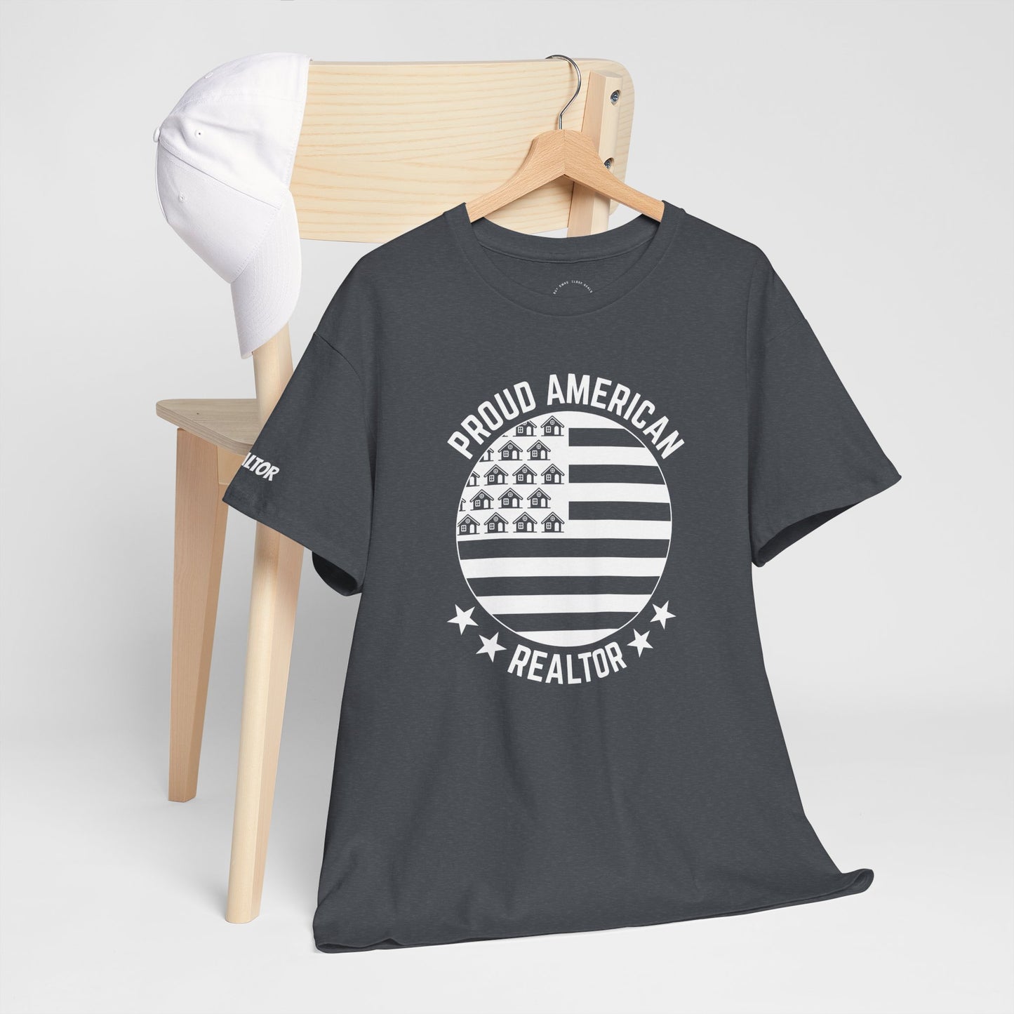 Proud American Realtor Tee – Stars, Stripes & Sold Signs