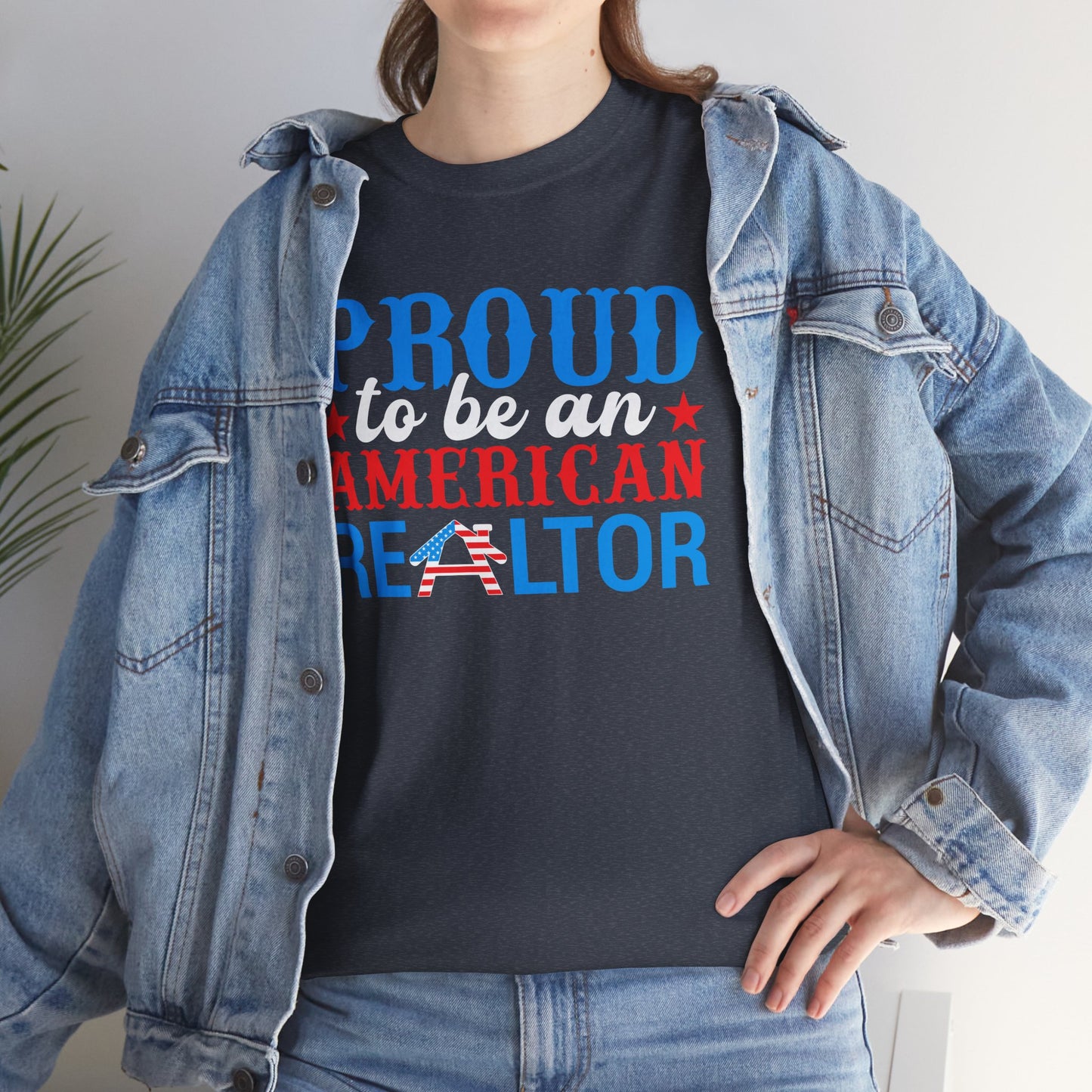 Proud to Be an American Realtor Tee – Bold, Brave & Built to Sell 🏡⭐