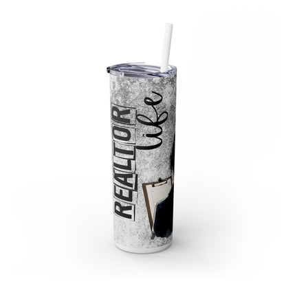 Realtor Life Tumbler – 20oz List, Show, Sell, Repeat Design for Real Estate Agents