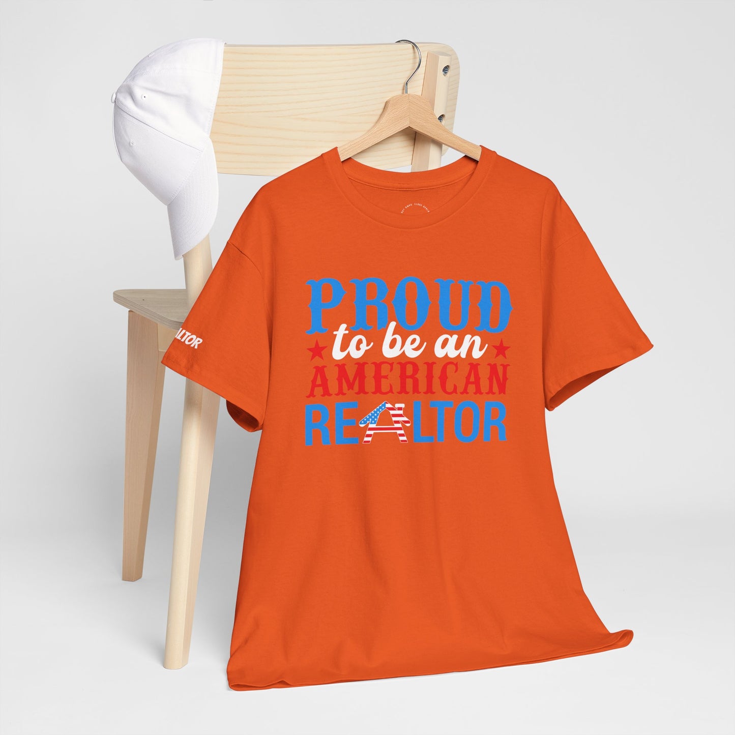 Proud to Be an American Realtor Tee – Bold, Brave & Built to Sell 🏡⭐