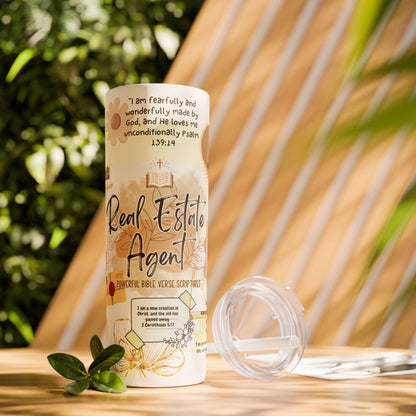 Real Estate Agent Tumbler 20oz – Bible Verse Scripture Wrap