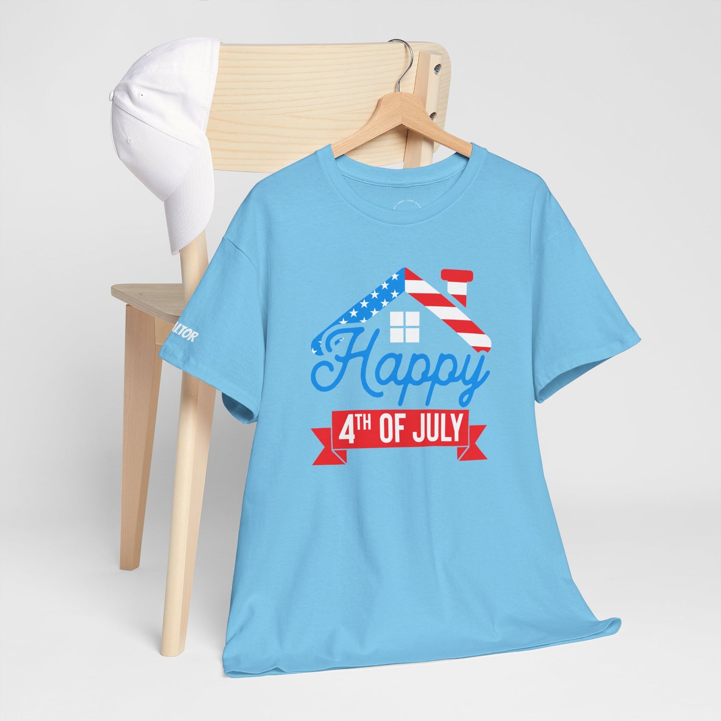 Happy 4th of July Realtor Tee – Stars, Stripes & Sold Signs