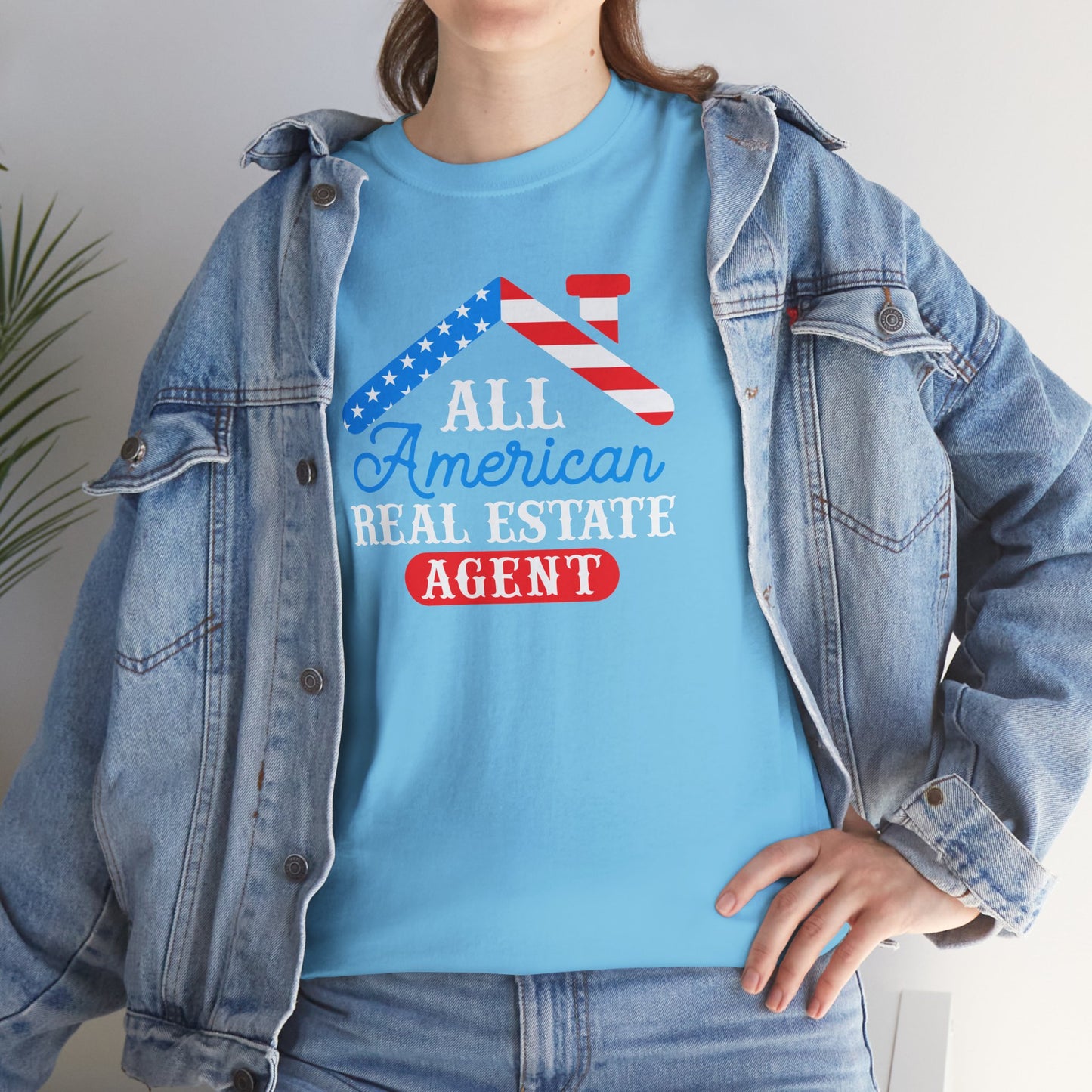 All American Real Estate Agent Tee – Red, White & Real Estate