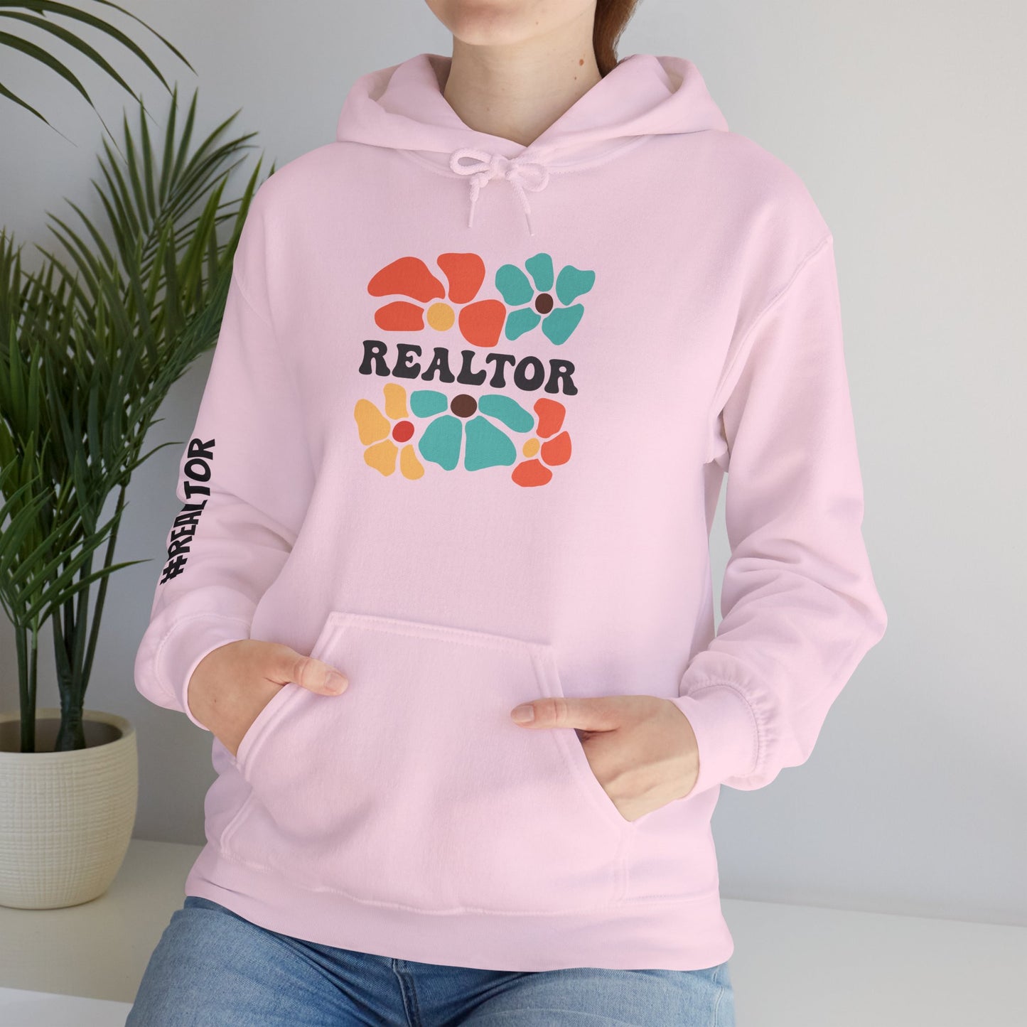 🌸 Floral REALTOR Hoodie – Bold, Bright, and Ready to Close