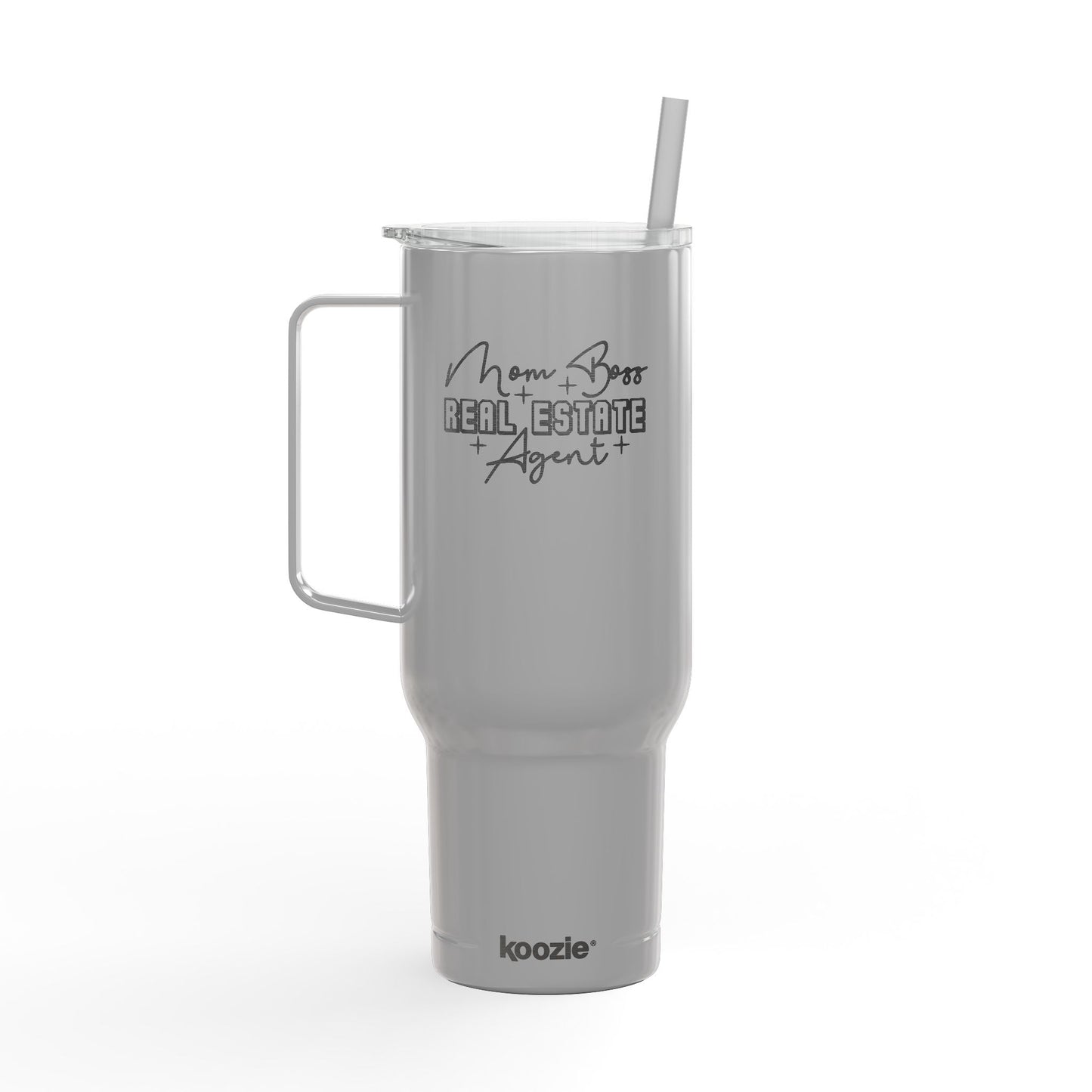 Mom Boss Real Estate Agent Tumbler – 40 oz Stainless Steel Mug for Realtor Moms