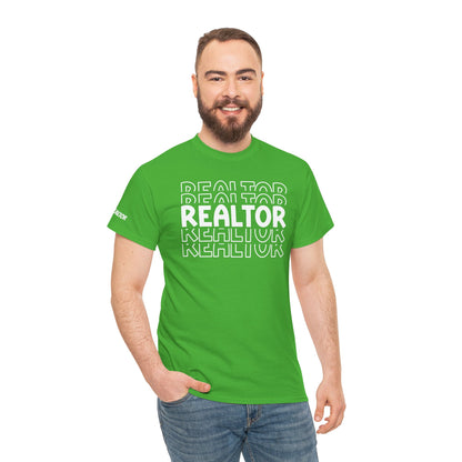 REALTOR Stacked Tee – Loud. Proud. On Repeat. 🔁🏡