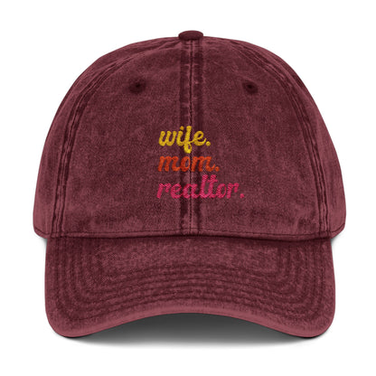 Embroidered Wife. Mom. Realtor. Hat