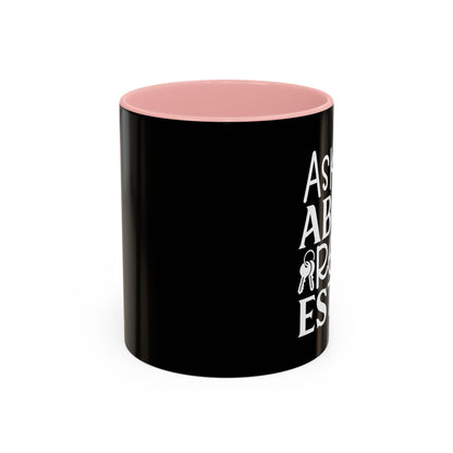 Ask Me About Real Estate Realtor Accent Coffee Mug (11, 15oz)