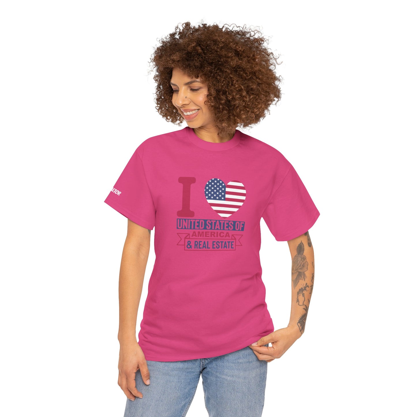 I ❤️ United States of America & Real Estate Tee – Freedom, Fireworks, and For Sale Signs 💥🏡