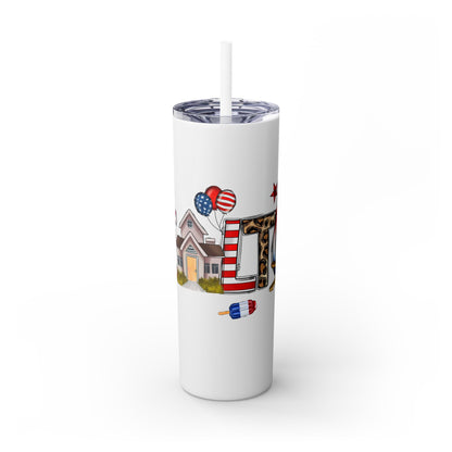 Realtor Tumbler 20oz  – Patriotic Realtor Design with Fireworks and Keys
