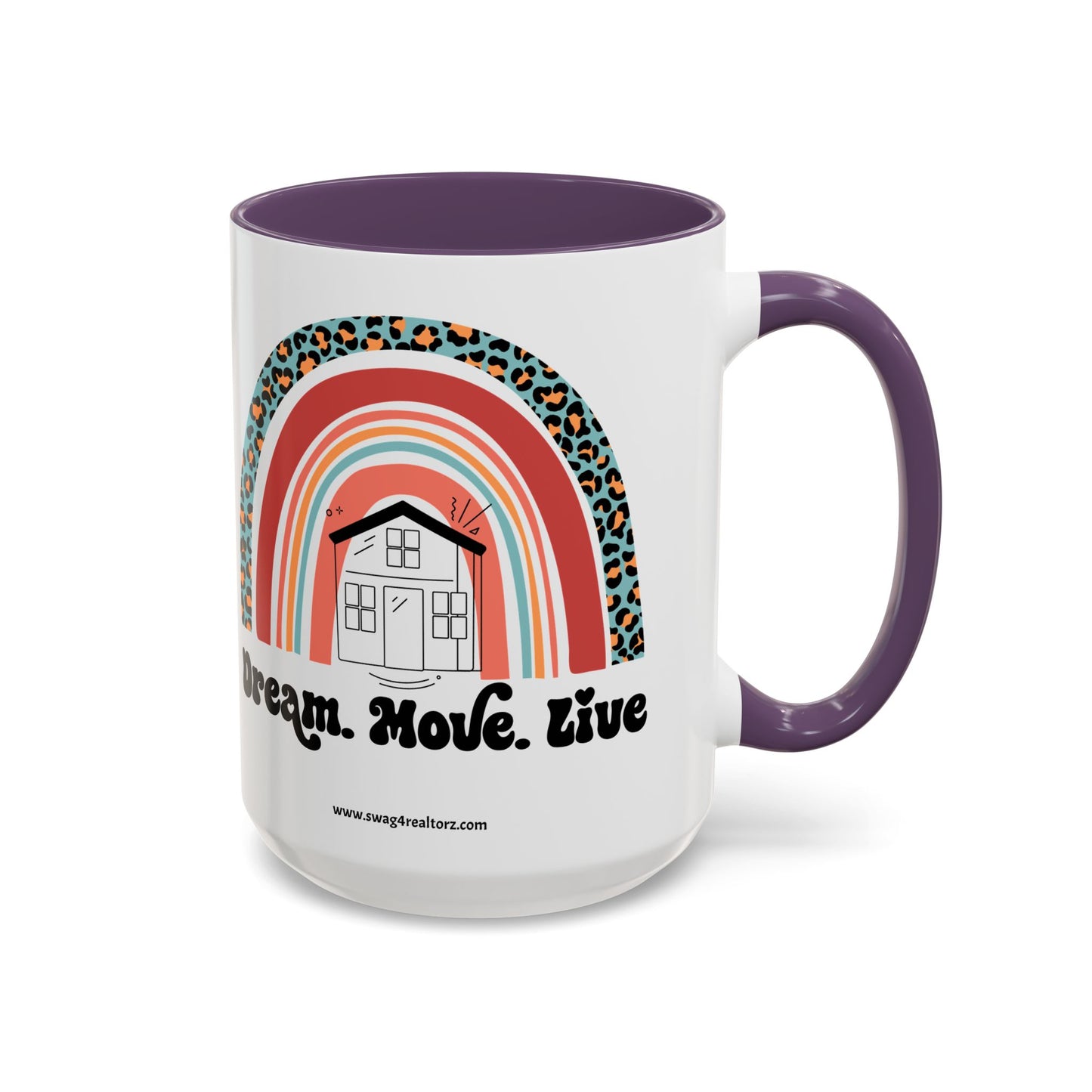 Dream Move Live Realtor Accent Coffee Mug (11, 15oz)