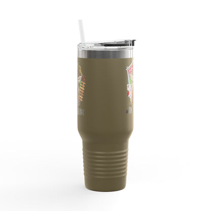 #RealtorLife Messy Bun Tumbler – 40 oz Stainless Steel Mug with Real Estate Illustration