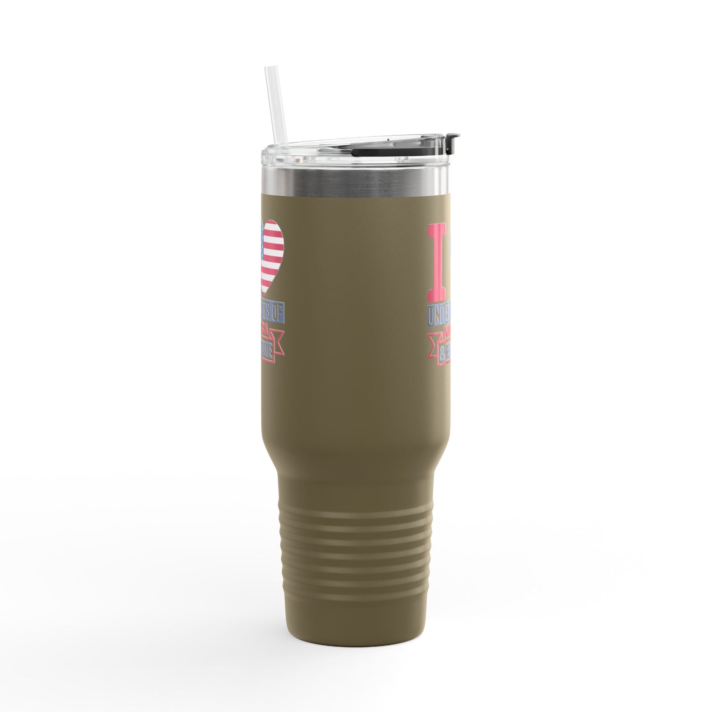 I Love USA & Real Estate Tumbler – 40 oz Stainless Steel Mug with Patriotic Design
