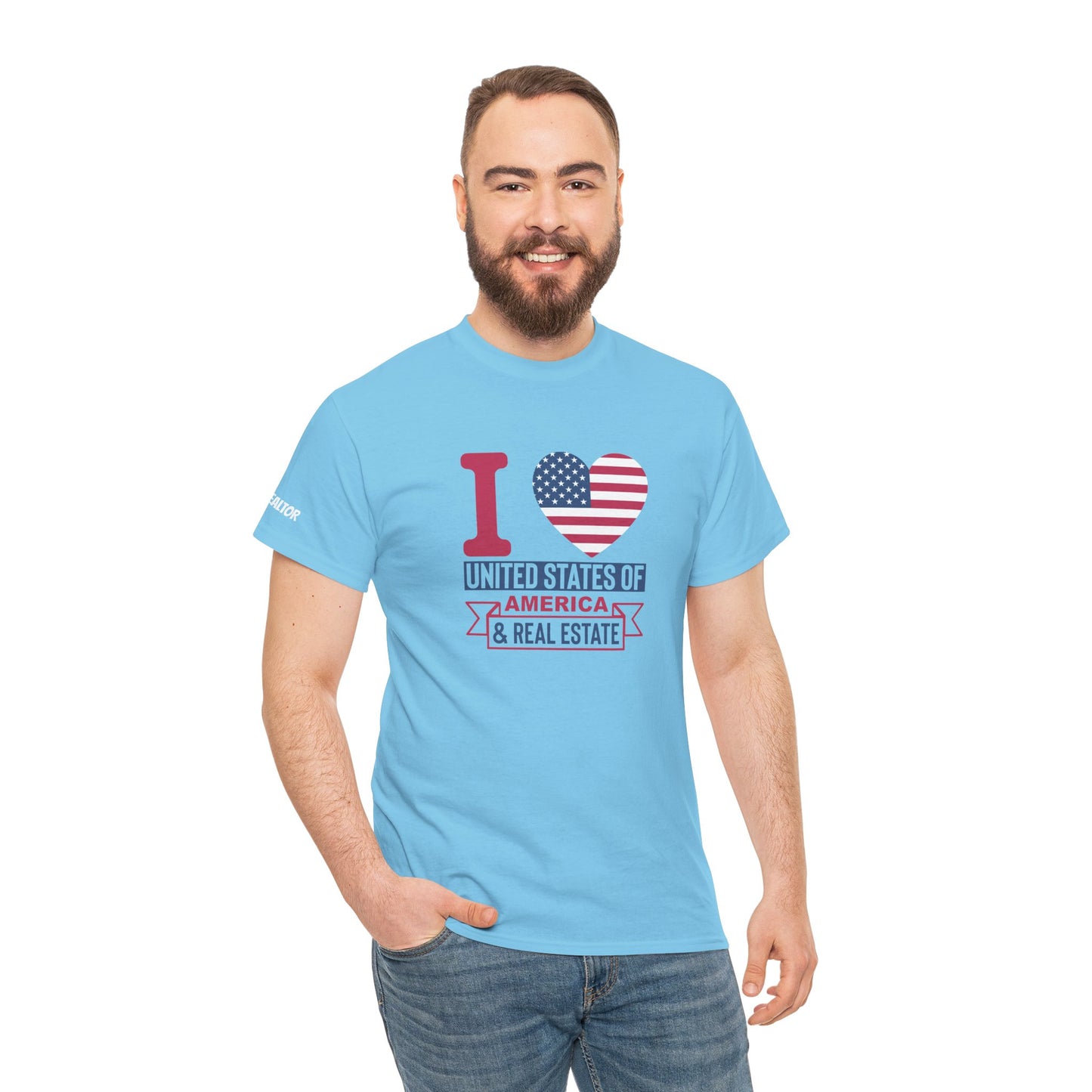 I ❤️ United States of America & Real Estate Tee – Freedom, Fireworks, and For Sale Signs 💥🏡