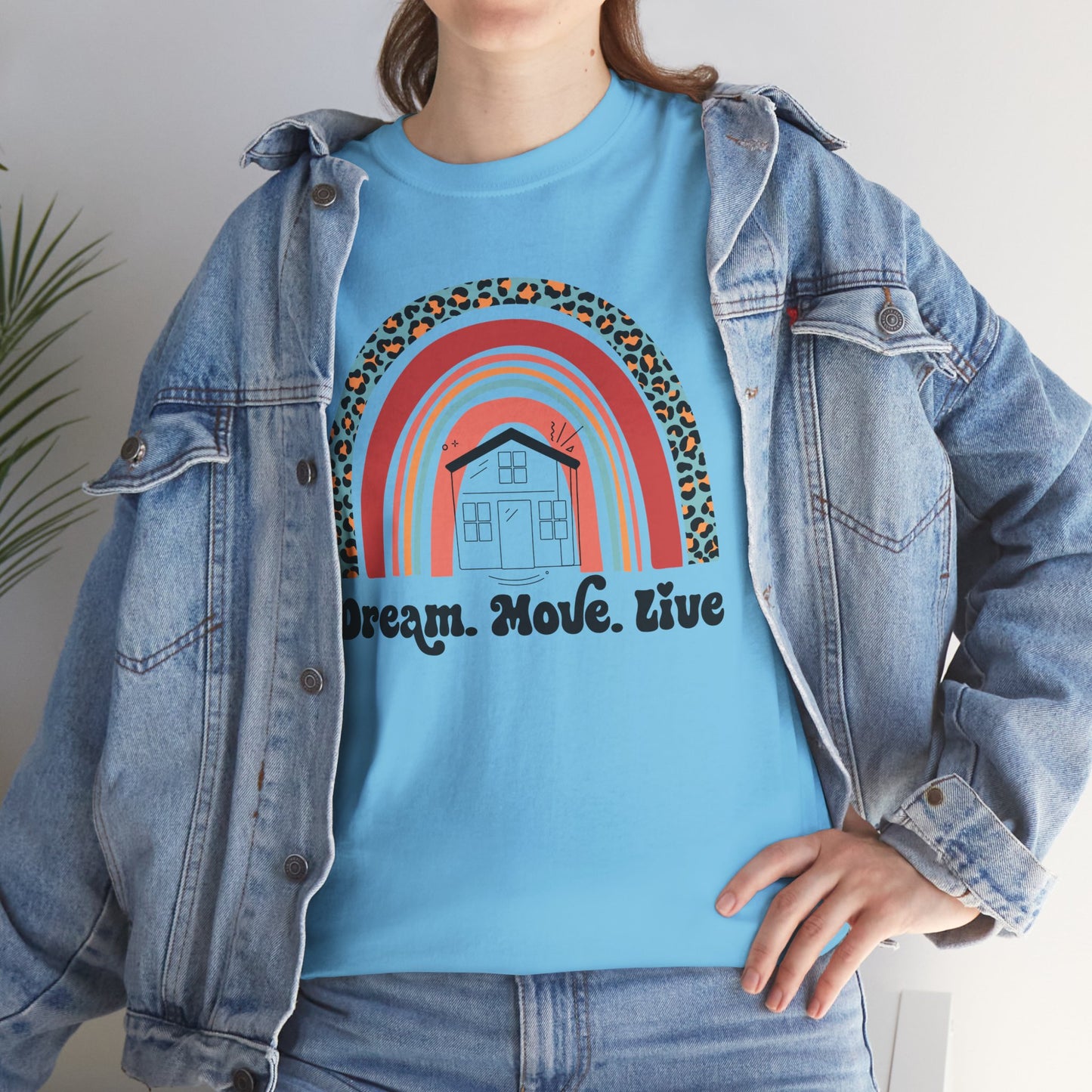 🌈 "Dream. Move. Live." Realtor Tee – Because Homeownership is the Real Pot of Gold! 🏡